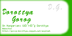 dorottya gorog business card